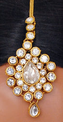 Goldpolish white kundan set-2088