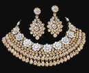 Goldpolish white kundan set-2097