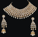 Goldpolish white kundan set-2098