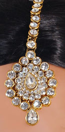 Goldpolish white kundan set-2099