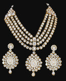 Goldpolish white kundan set-2099