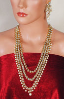 Goldpolish white kundan set-2100