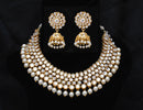 Goldpolish white kundan set-2108