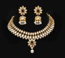 Goldpolish white kundan set-2114