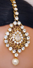 Goldpolish white kundan  set-2123
