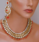 GOldpolish orange and white set-2124