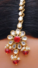 Goldpolish red and white choker set