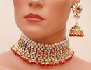 Goldpolish red and white choker set