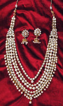 Goldpolish white kundan set-2161