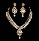 Goldpolish white kundan set-2172