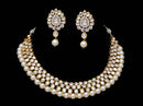 Goldpolish white kundan set-2180