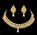 Goldpolish white kundan Set-2186