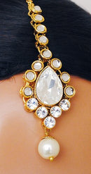 Goldpolish white kundan Set-2201