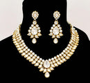 Goldpolish white kundan set-2241