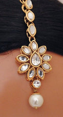 Goldpolish white kundan set-2269