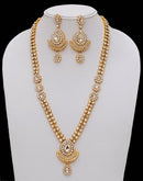 Goldpolish white kundan set-2281