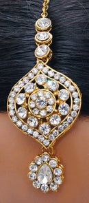 Goldpolish white kundan set-2282