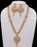 Goldpolish white kundan set-2282