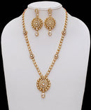 Goldpolish white kundan set-2283