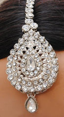 Silverpolish white kundan Set-2292