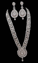 Silverpolish white kundan Set-2292