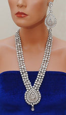 Silverpolish white kundan Set-2292