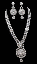 Silverpolish white kundan Set-2293