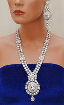 Silverpolish white kundan Set-2293