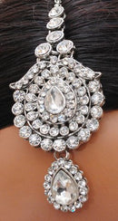 Silverpolish white kundan Set-2296