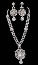 Silverpolish white kundan Set-2296