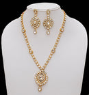 Goldpolish white kundan set-2298