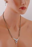 Goldpolish black diamond and breads mangalsutra-15