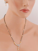 Goldpolish black beads mangalsutra-2127