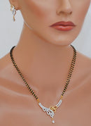 Goldpolish black and white mangalsutra-2153