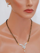 Goldpolish black and white mangalsutra-2154