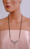 Goldpolish black and white mangalsutra-2161