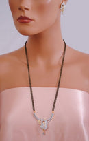 Goldpolish black and white mangalutra-2162