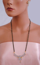 Goldpolish black and white mangalutra-2163