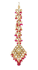 goldplated fusicha pink and white matha tikka