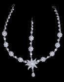 Silverpolish white diamond head piece tikka-124