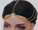 Goldpolish white head piece matha tikka-1207