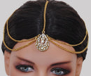 Goldpolish white head piece matha tikka-1208