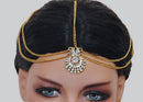 Goldpolish white head piece matha tikka-1209