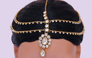 Goldpolish white head piece tikka-1225