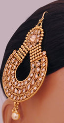 Goldpolish white jhumar-1245