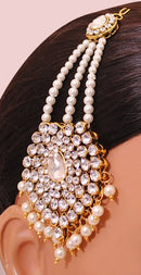 Goldpolish white jhumar-1253