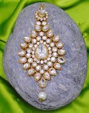 Goldpolish white kundan jhumar-1267