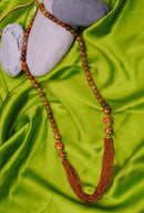 Brown and golden pearl chain-1009