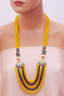 Beautiful yellow, blue chain-1028