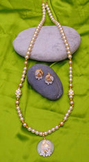 Goldpolish off white pearl set-1053